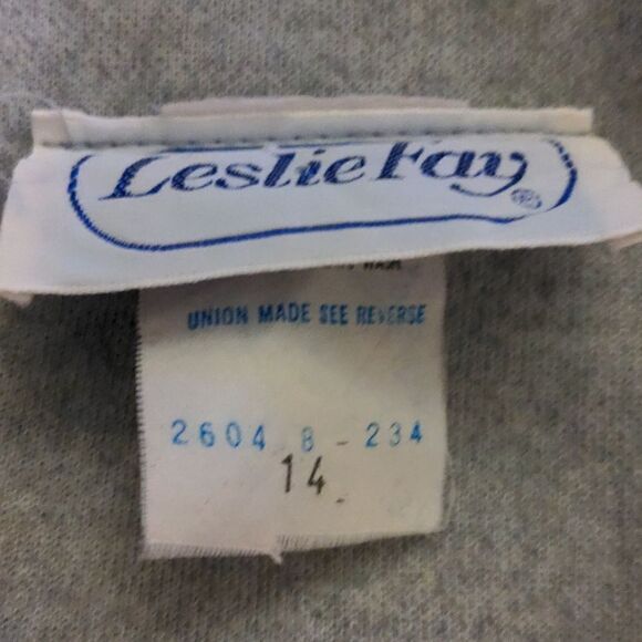 Leslie Fa gra vintage jacket sie 14 - Picture 2 of 8